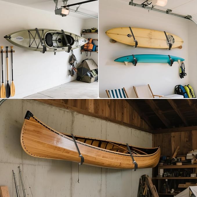 Kayak Storage Rack – 100LB Heavy Duty Kayak Wall Mount - Image 7