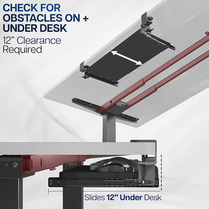 VIVO Small Keyboard Tray, Under Desk Pull Out - Image 8