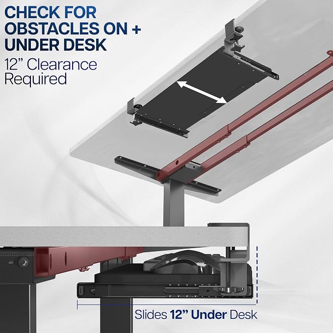 VIVO Small Keyboard Tray, Under Desk Pull Out - Image 9
