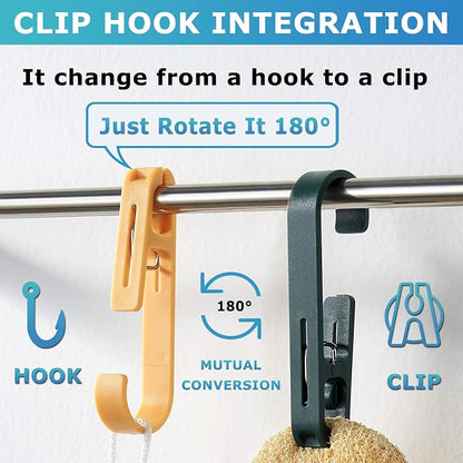 Laundry Hooks with Clips Hanger Closet Organizer Clamps Socks Boot Bras Towels - Image 3