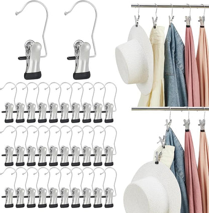 200PCS Boot Hangers Clips for Closet Stainless Steel Clothes Hooks Clip Laundry by TWINKLEMON