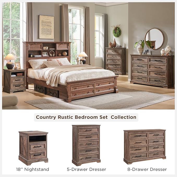 ACCOHOHO 18" Farmhouse Nightstand - Image 8