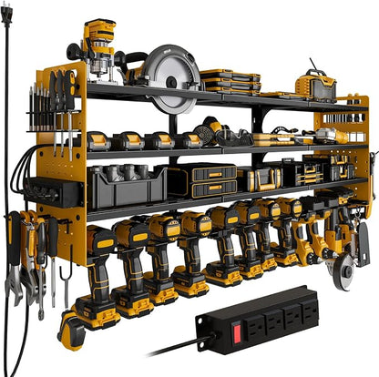 12 Cordless Drill Holder Large Power Tool Organizer Wall Mount by Seeahead