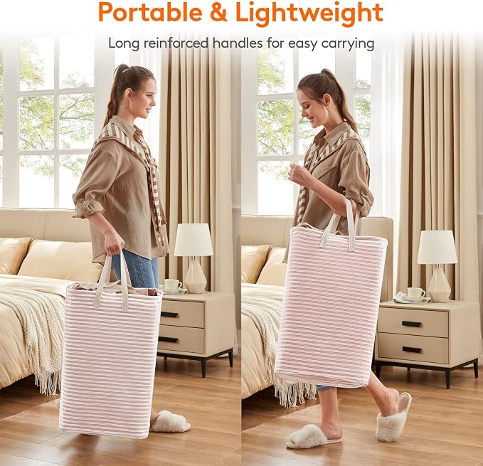 Lifewit 2 Pack Laundry Basket 80L Each, Collapsible Clothes Hamper - Image 5
