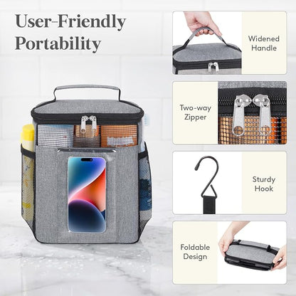 Lifewit Mesh Shower Caddy Bag Portable, Quick Dry Hanging Bathroom Organizer - Image 6
