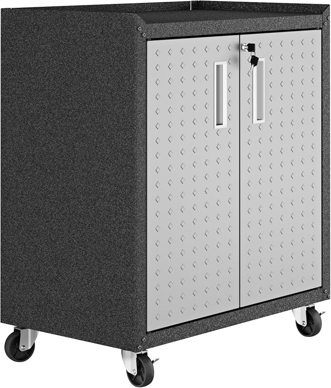 Manhattan Comfort Fortress Rolling 2 Door Garage Storage Cabinet - Image 9