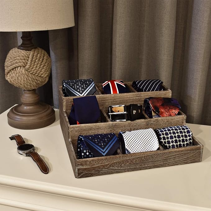 Ikee Design Wooden Multi-Slot Shelf Display-Stylish Wood Organizer Stand - Image 2