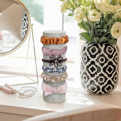 2 Pcs Vertical Headband Holder Organizer Soft Velvet Hairband Dislay Stand Head - Image 4