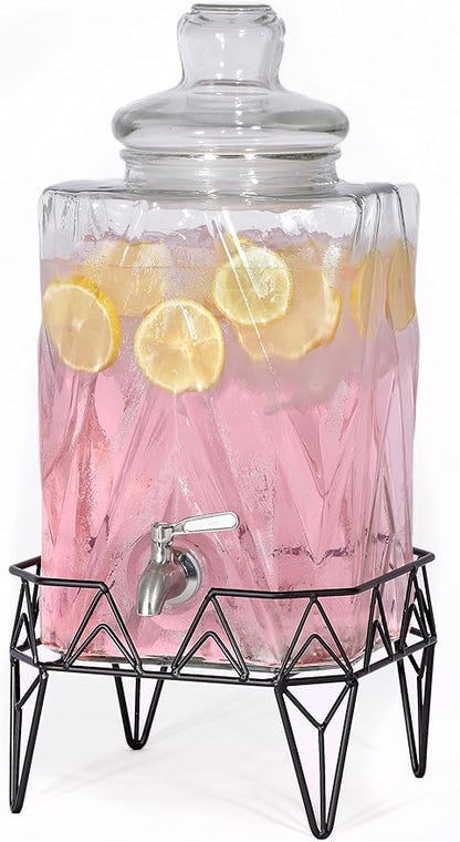 Glacial Ice Design Glass Beverage Dispenser by RedfernHomeHealth