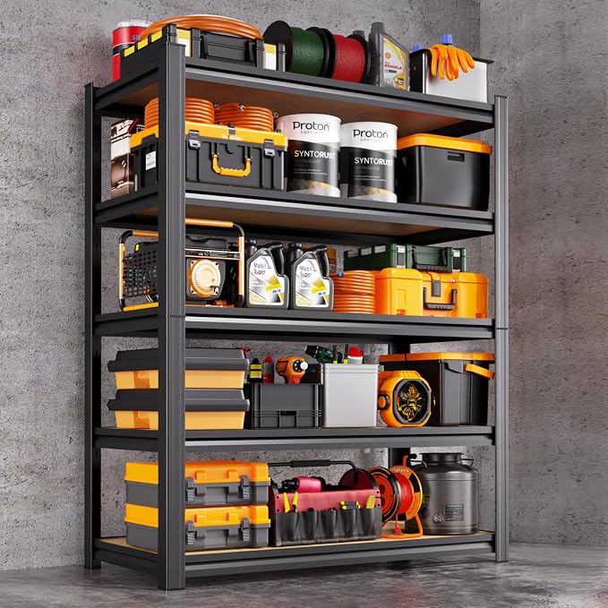 71.2" H Garage Shelving Heavy Duty Storage Shelves, Metal Adjustable Shelving by AOAORGG