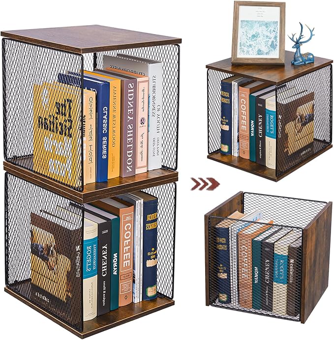 Dmevkic 2 Cube Organizer Bookshelves DIY Variable Stackable Cube Storage by Dmevkic