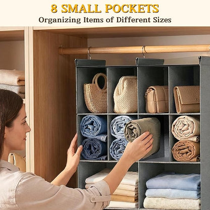 Ofiray-home 3 Tier Hanging Closet Organizer, 10 Compartments Sweater Organizer - Image 7