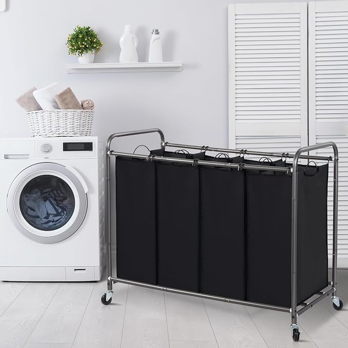 STORAGE MANIAC Laundry Sorter 4 Section, 47.8 Gal Laundry Hamper - Image 8