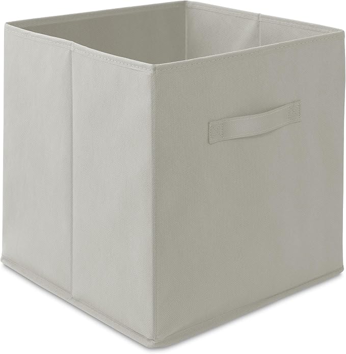 Casafield Set of 6 Collapsible Fabric Cube Storage Bins, Light Gray - Image 2