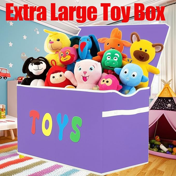YOLOXO Toy Box Chest, Collapsible Sturdy Storage Bins - Image 2
