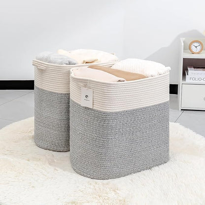Storage Baskets for Clothes Fabric Cotton Rope Storage Basket - Image 3