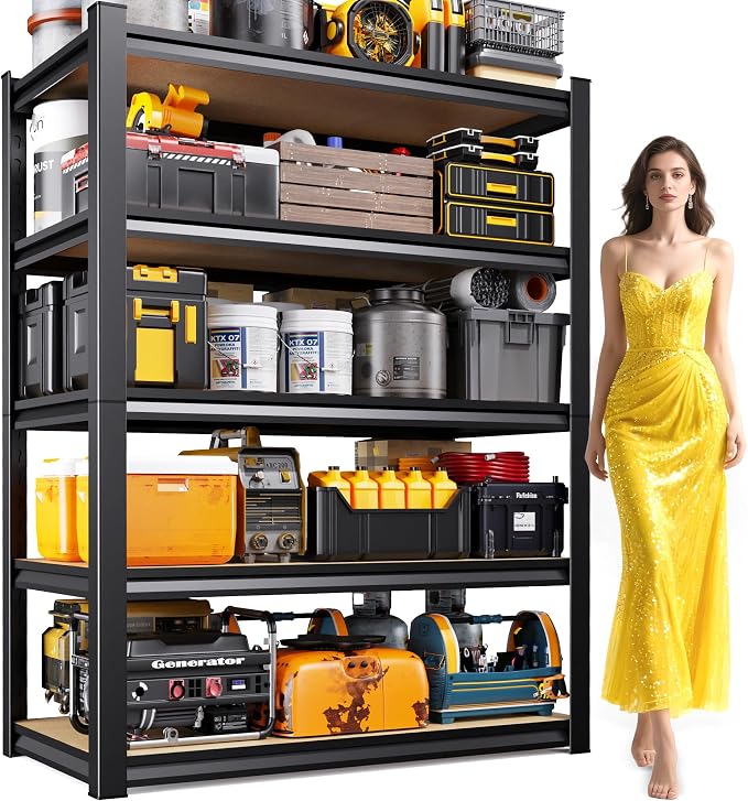 71.2" H Garage Shelving Heavy Duty Storage Shelves, Metal Adjustable Shelving by AOAORGG