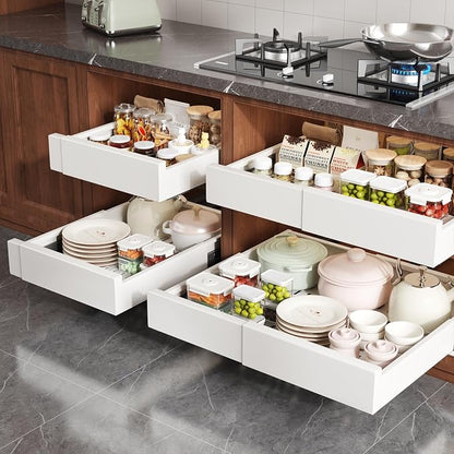 2 Pack Pull Out Cabinet Organizer Expandable Width and Depth, Slide Out Drawers - Image 5