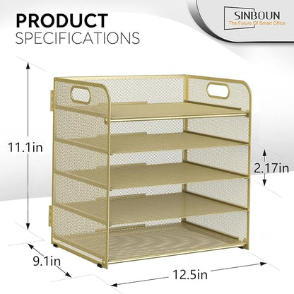 Sinboun Letter Tray Paper Organizer 5-Tier Desk Organizer File Organizer Paper - Image 2