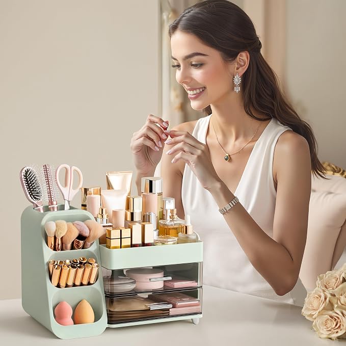 HBlife Makeup Organizer with Brush Holder - Image 6
