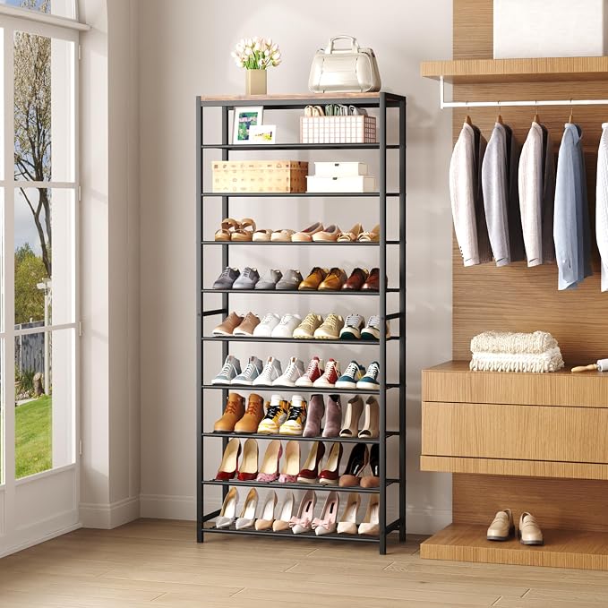 HOMEFORT 10 Tiers Shoe Rack Organizer, Shoe Rack - Image 5