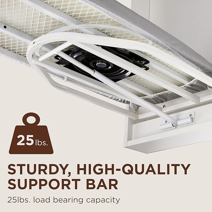 Ivation Wall-Mounted Swivel Ironing Board Cabinet, Foldable Ironing Storage - Image 3
