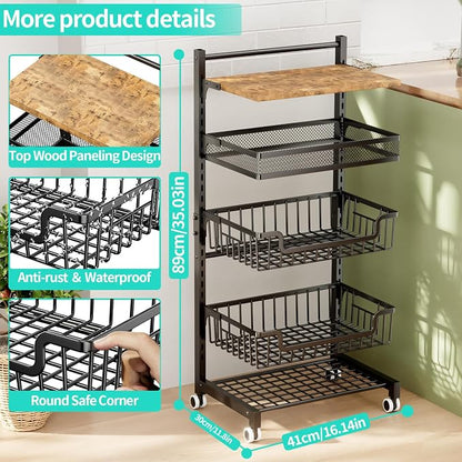 HapiRm Fruit Basket Kitchen Cart - Image 7