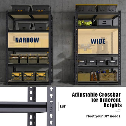 Garage Shelving, 2400 LBS Metal Storage Shelves, Adjustable Shelving Rack - Image 6
