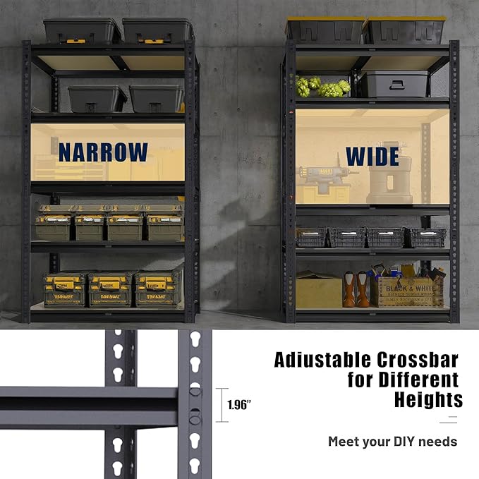 Garage Storage Shelves 72'', Ajustable Garage Shelving Units, Storage Shelves - Image 7