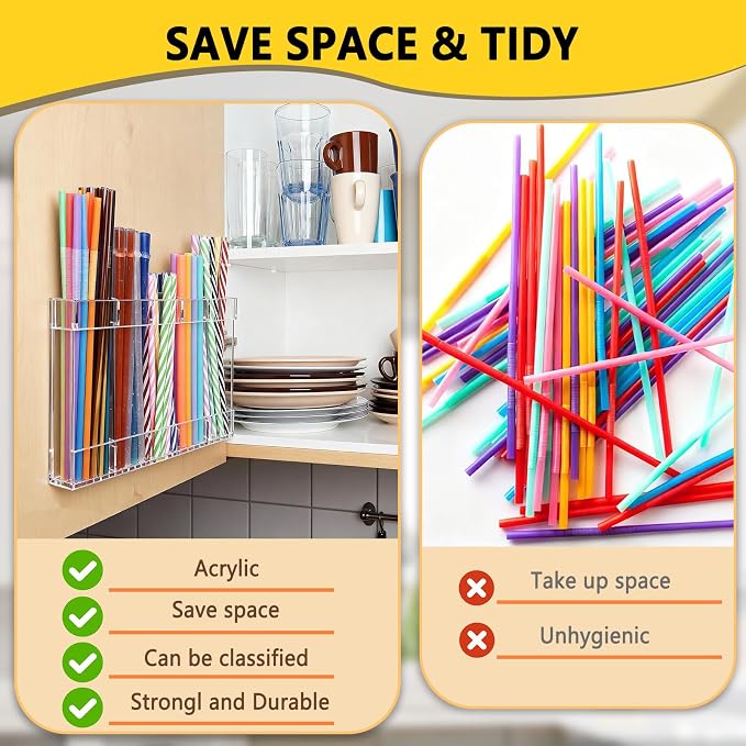 9.5" Large Acrylic Straw Holder - Image 4