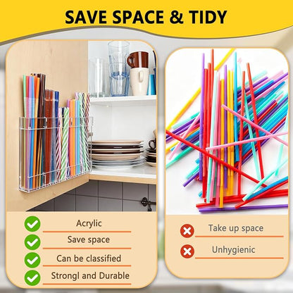 9.5" Large Acrylic Straw Holder - Image 4