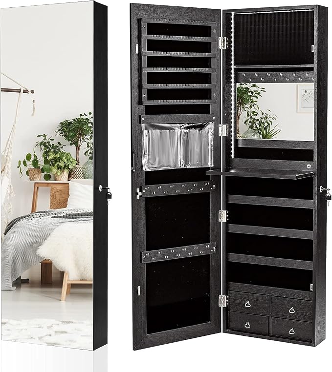 CHARMAID LED Strip Jewelry Armoire - Image 8