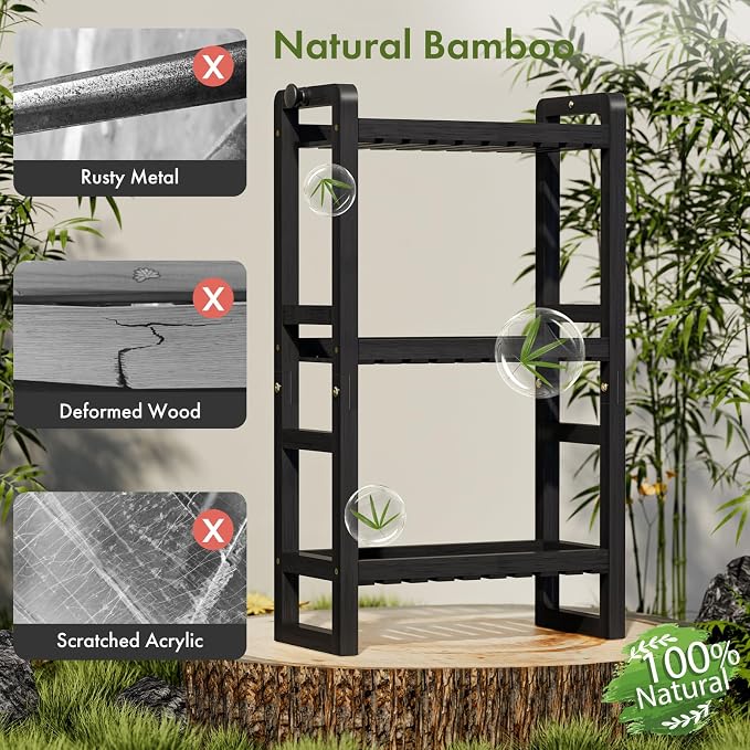 AmazerBath Bamboo Over The Toilet Storage Shelf - Image 3