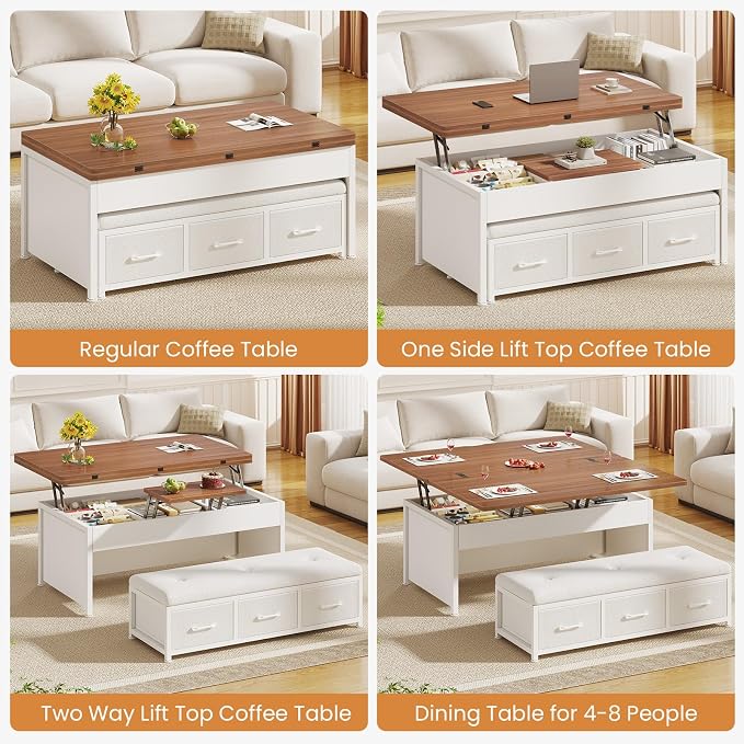Itaar Lift Top Coffee Table Set, Center Table - Image 3