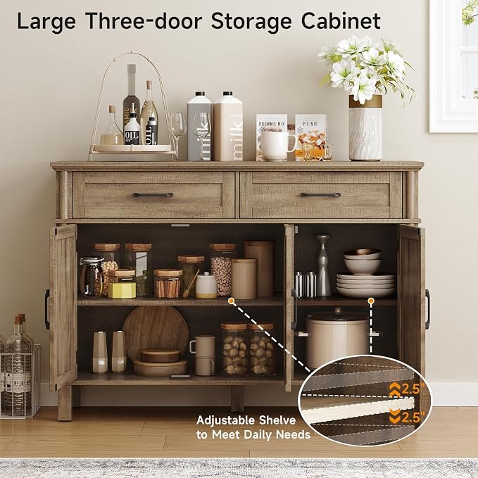 ONBRILL 48 Inch Buffet Cabinet - Image 5