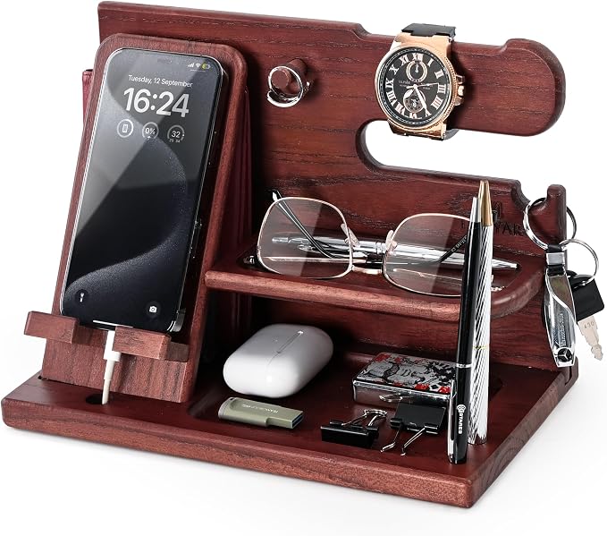 TESLYAR Wood Phone Docking Station by TESLYAR