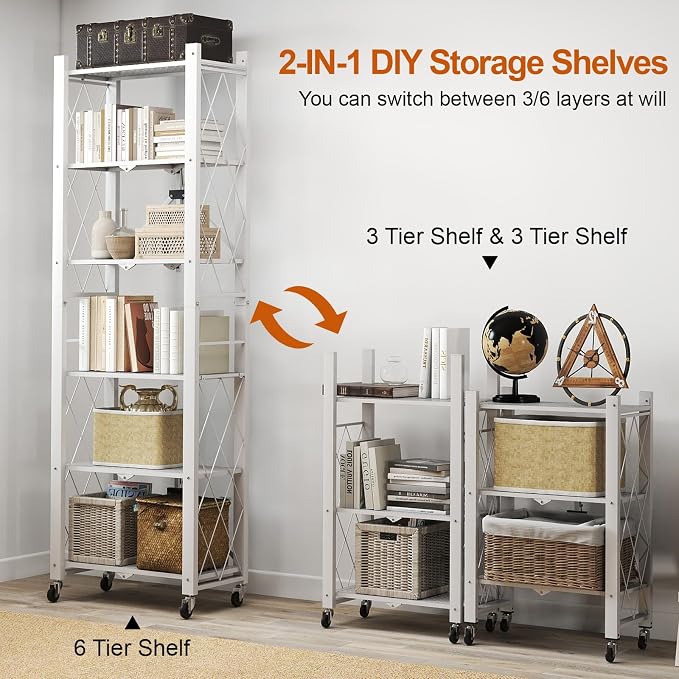 6-Tier Foldable Storage Shelves - Image 4