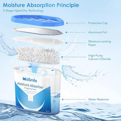 Moisture Absorbers 6 Pack, Fragrance-Free Closet Dehumidifier - Image 6
