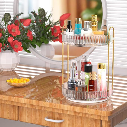 GTI 360°Rotating Makeup Organizer, 2 Tier Bathroom Counter Organizer, Large - Image 6