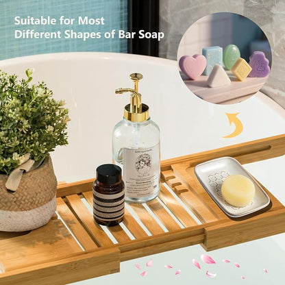 Gomakren Soap Dish for Shower, Bar Soap Holder, Christmas Ceramic Soap Dishes - Image 5