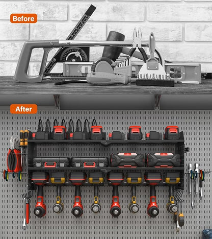 JUNNUJ Large Pegboard Power Tool Organizer - Image 5
