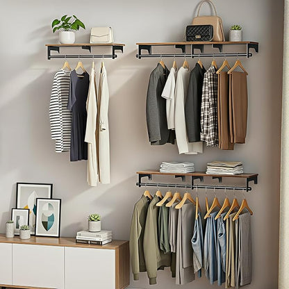 Luxspire Wall Mounted Clothes Rack, 43.3inch Clothing Racks - Image 7