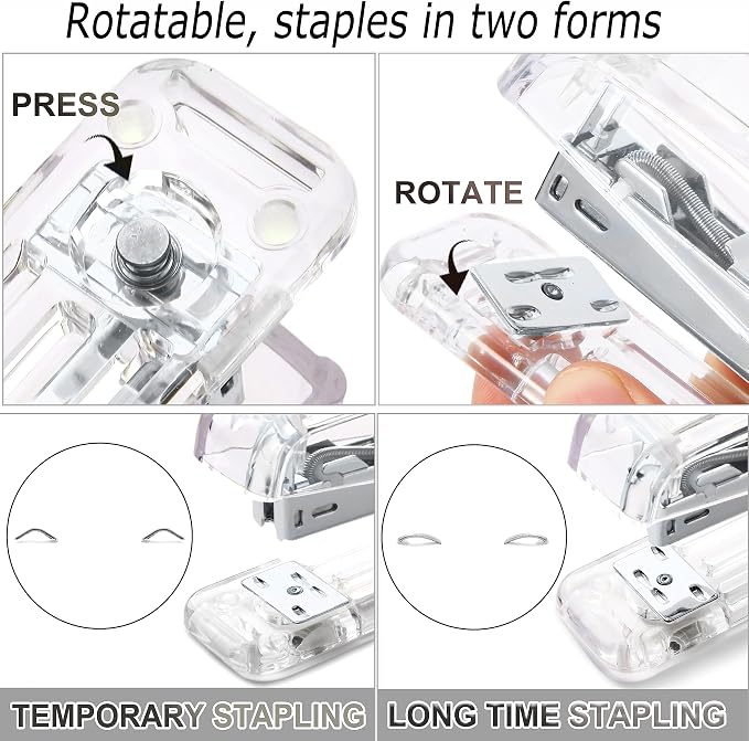 KAAKOW Silver Desk Organizers and Accessories Office Supplies Set Stapler - Image 4