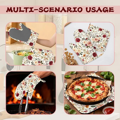 Spring Flowers Silicone Oven Mitts and Pot Holders - Image 6
