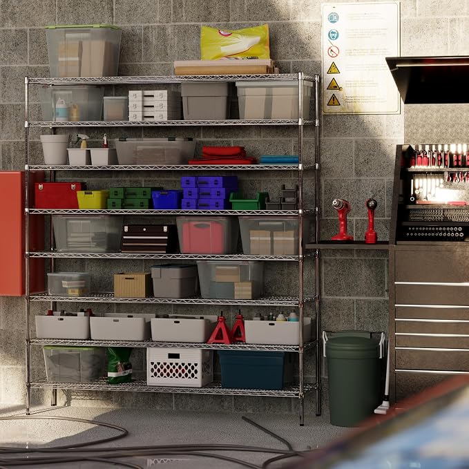 18" Deep x 72" Wide x 86" Height Wire Shelving Kit | 8-Tier | NSF Commercial - Image 7