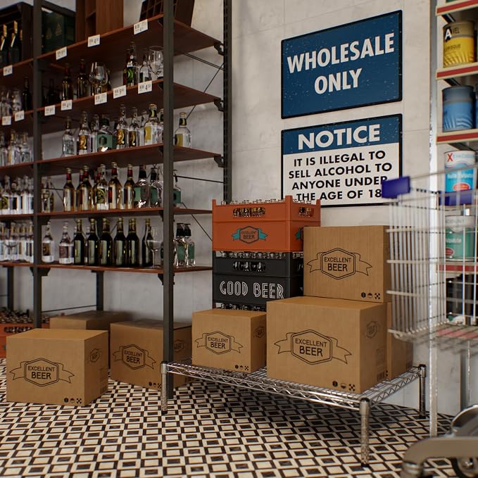 24" Deep x 36" Wide x 8" Height Wire Shelving Kit | 1-Tier | NSF Commercial - Image 7