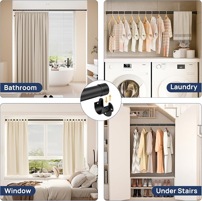ENJOYBASICS 17-67" Heavy Duty Closet Rod - Image 5