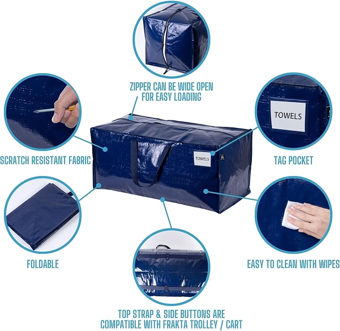 VENO 10 Pack Moving Bags w/Backpack Straps, Heavy Duty, Moving Boxes Alternative - Image 7