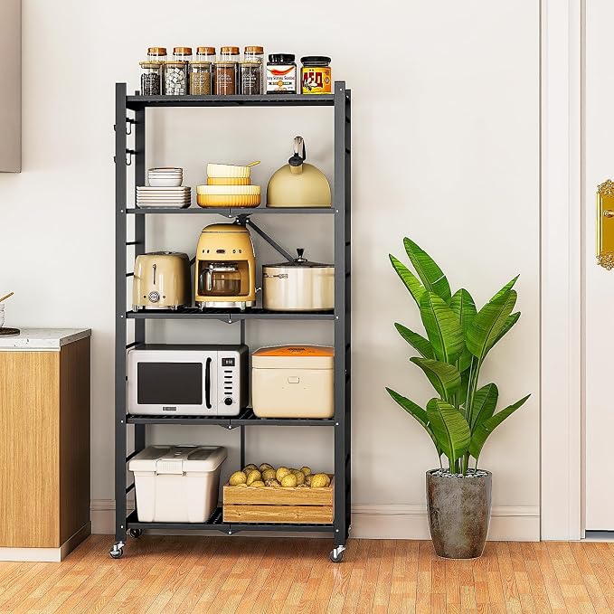 Fenbeli Foldable Shelves with Wheels - Image 8