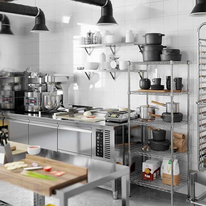 18" Deep x 24" Wide x 64" Height Wire Shelving Kit | 5-Tier | NSF Commercial - Image 6